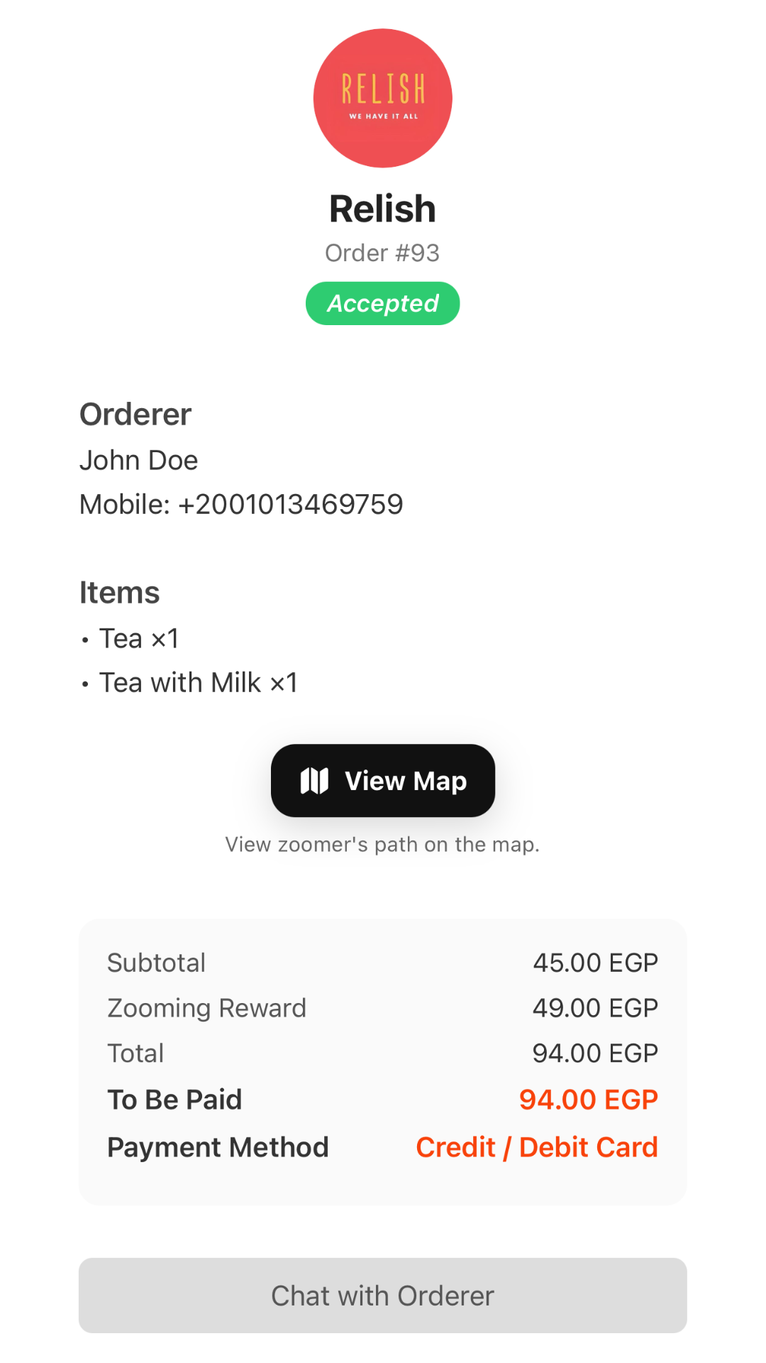Complete Orders & Earn